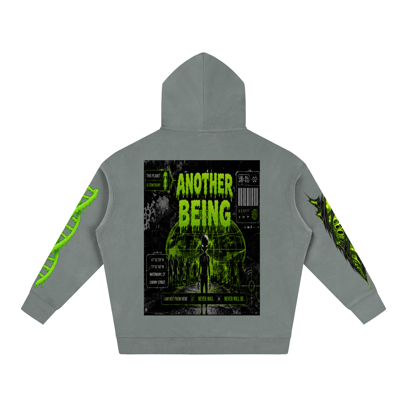 Space Alien Oversized Fleece Hoodie