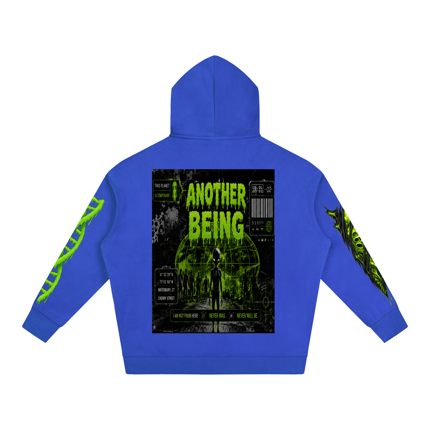 Space Alien Oversized Fleece Hoodie