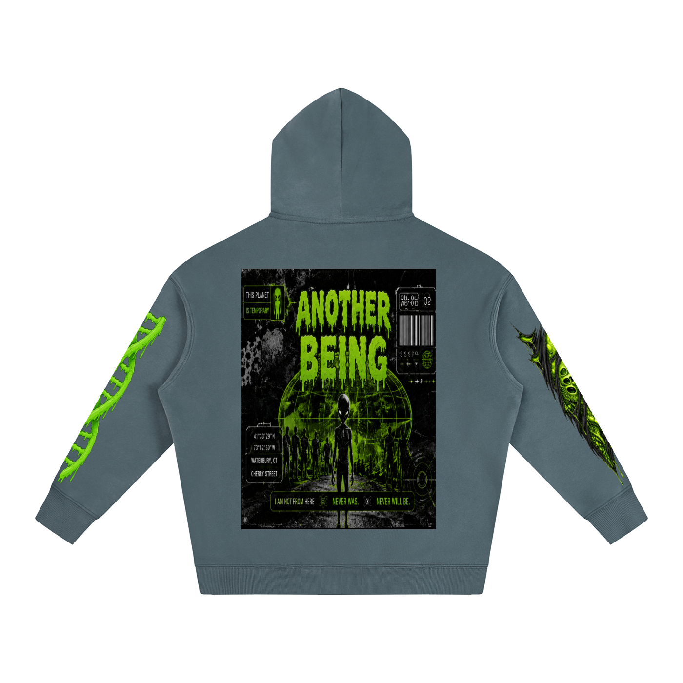 Space Alien Oversized Fleece Hoodie