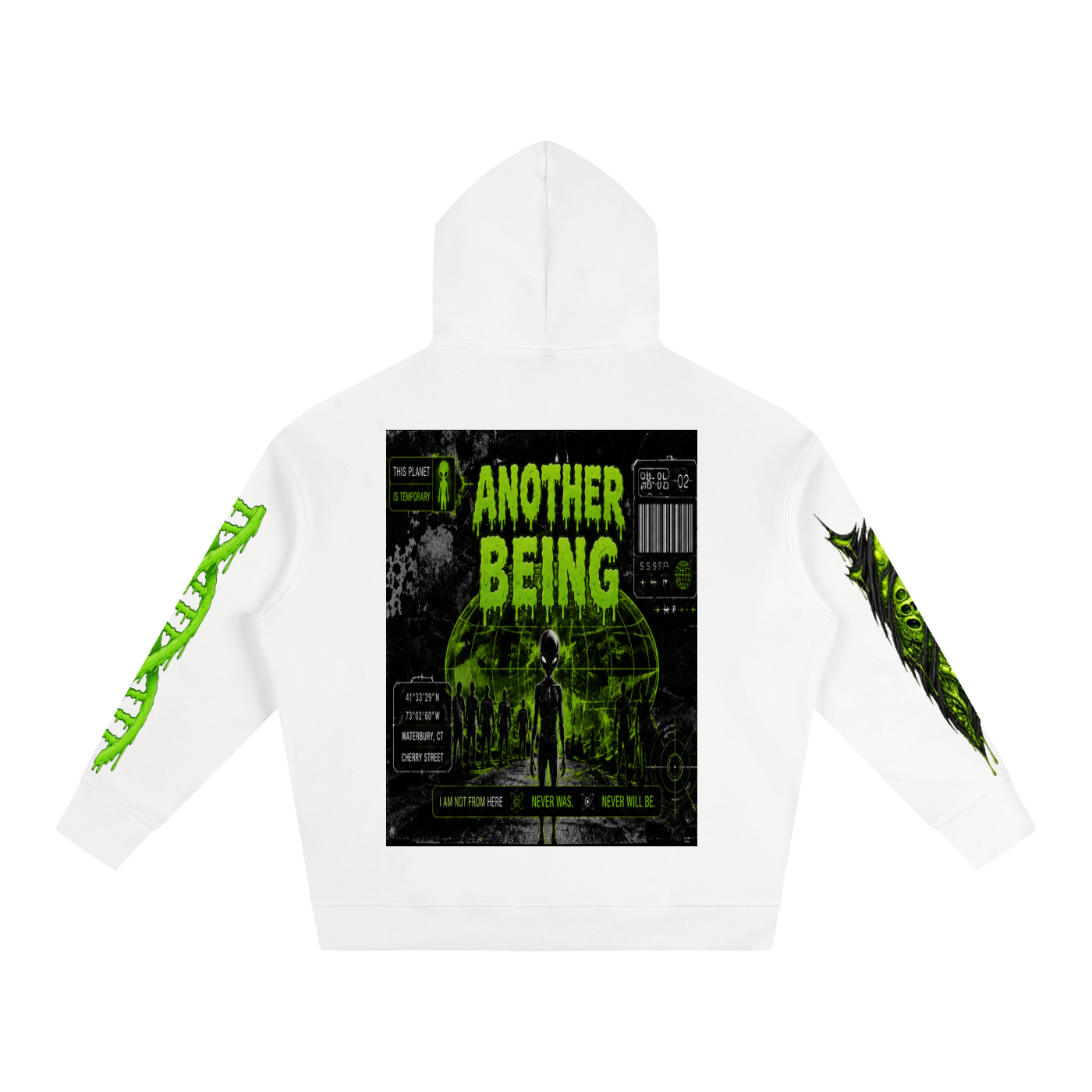 Space Alien Oversized Fleece Hoodie