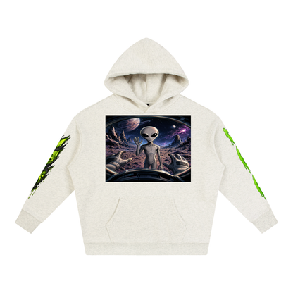 Space Alien Oversized Fleece Hoodie