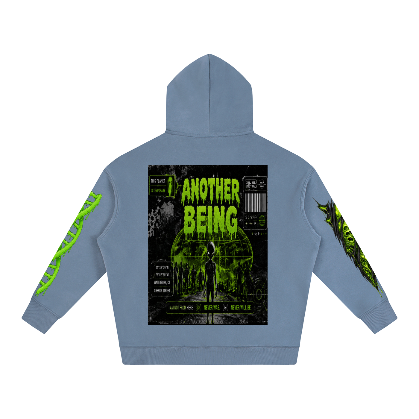 Space Alien Oversized Fleece Hoodie