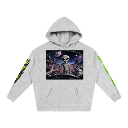Space Alien Oversized Fleece Hoodie