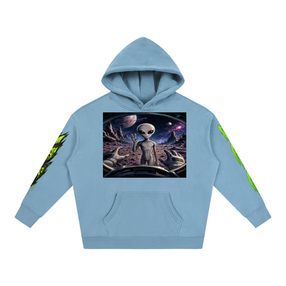 Space Alien Oversized Fleece Hoodie