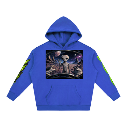 Space Alien Oversized Fleece Hoodie