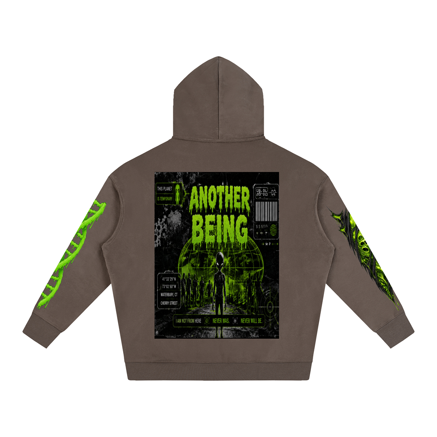 Space Alien Oversized Fleece Hoodie